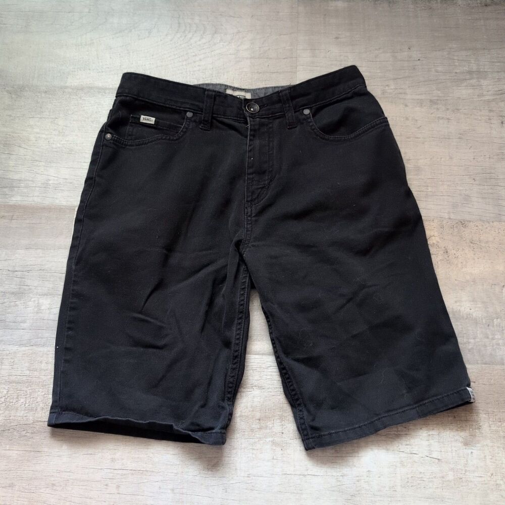 Vans mens Shorts Size 30 Black Cotton Blend Zip Button